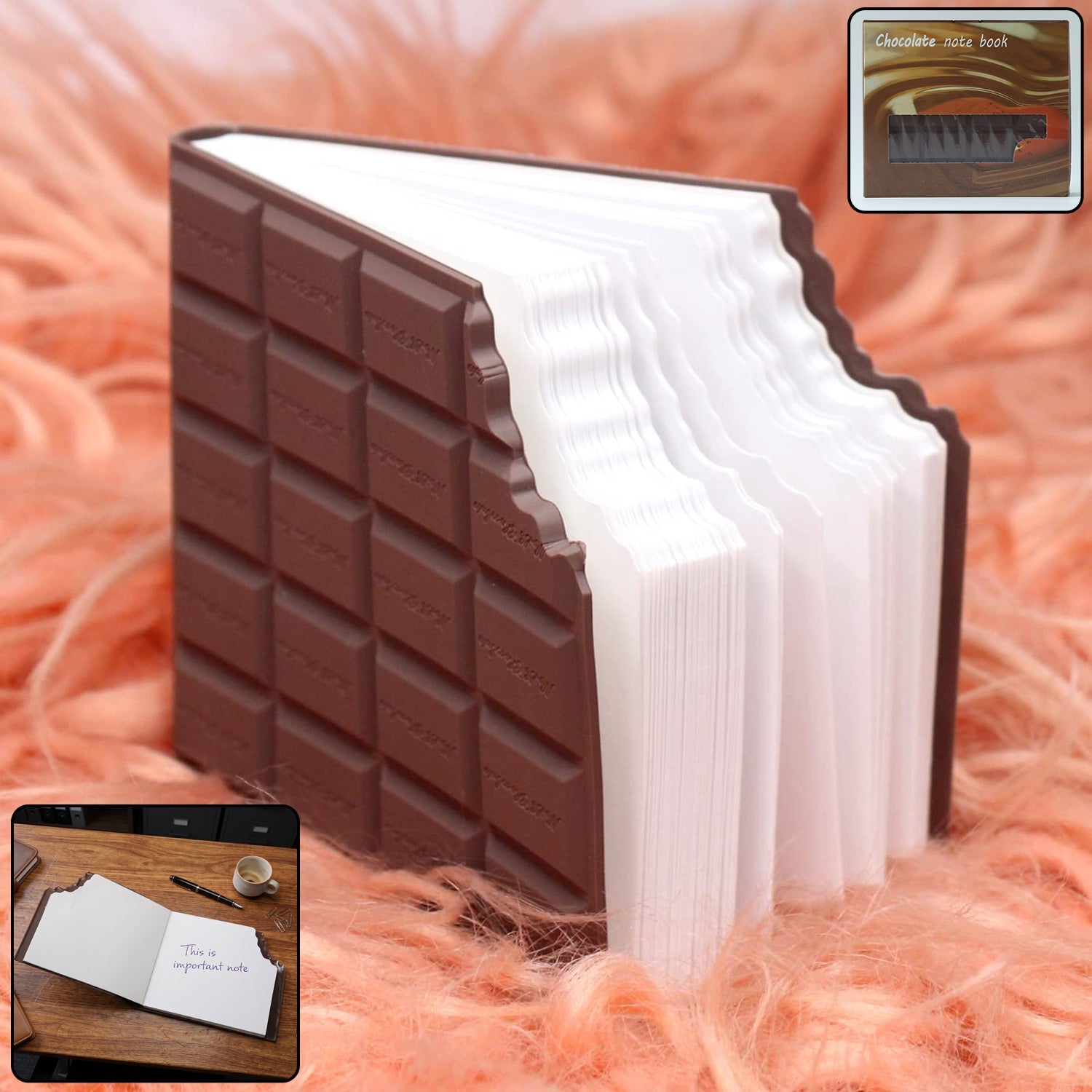 Chocolate-Shaped Notebook Cute Creative Gift for Kids & Adults