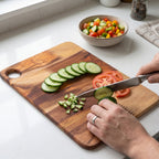 ALVENZA Wooden Chopping Board and Cutting Board for Kitchen 10 x 14 Inch (1...