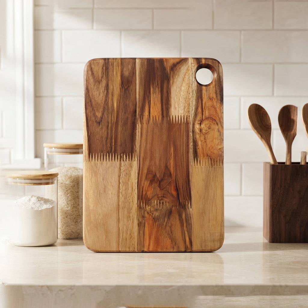 ALVENZA Wooden Chopping Board and Cutting Board for Kitchen 10 x 14 Inch (1...