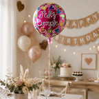 Feliz Cumple Foil Balloon Bright Colorful Birthday Decor - Detail View 5