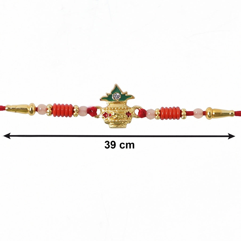 ALVENZA Sacred Kalash Rakhi – Traditional & Stylish for Raksha Bandhan