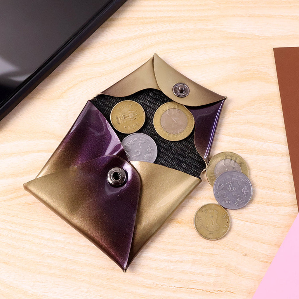 Coin Pouch Compact, Foldable PU Leather Wallet for Daily Use - Detail View 6