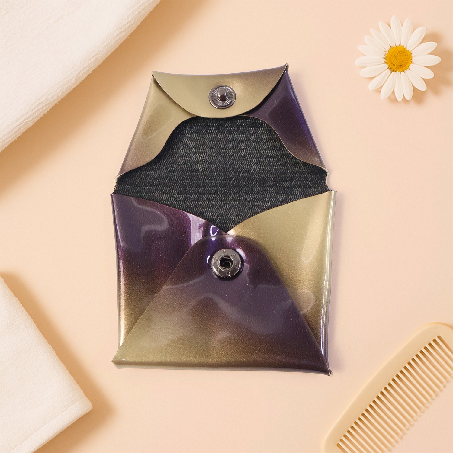 Coin Pouch Compact, Foldable PU Leather Wallet for Daily Use - Detail View 7