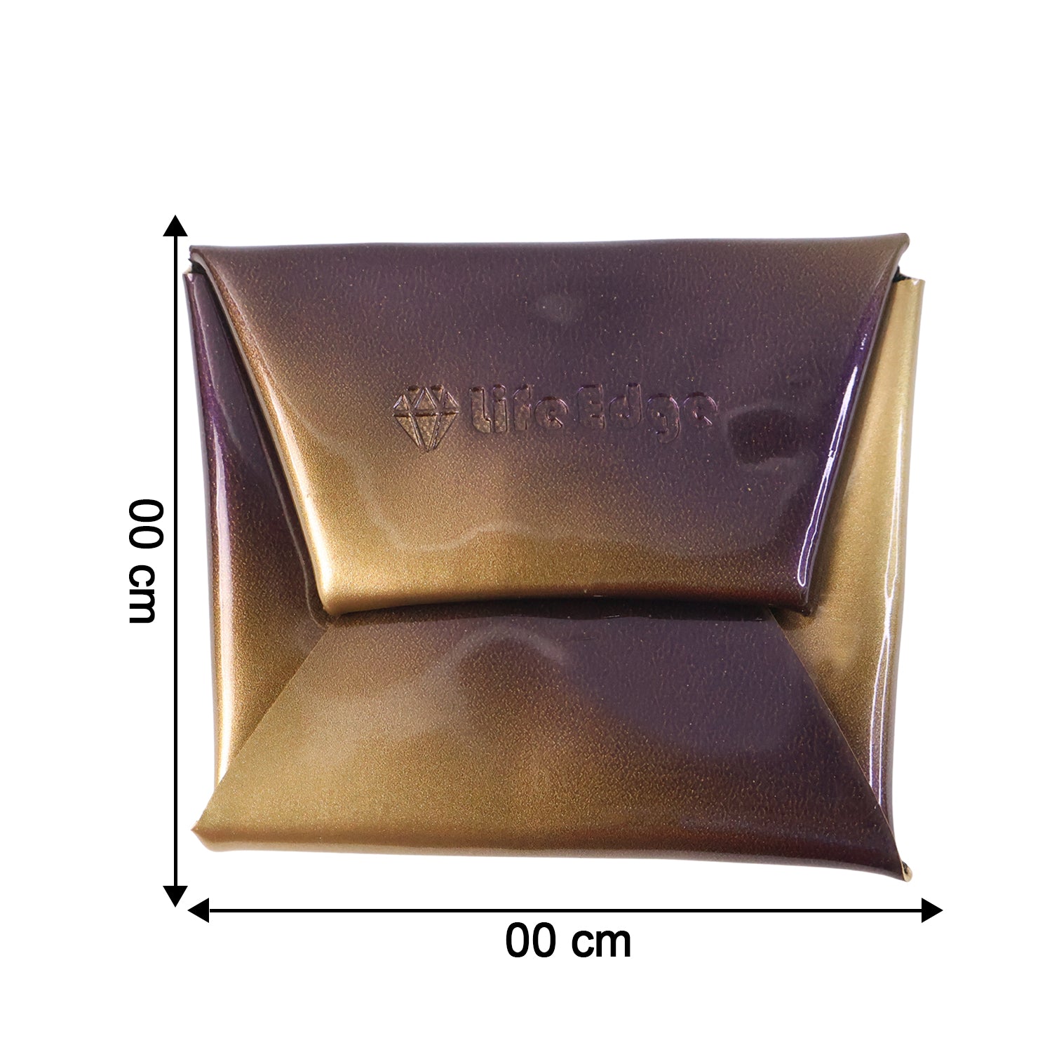 Coin Pouch Compact, Foldable PU Leather Wallet for Daily Use - Front View
