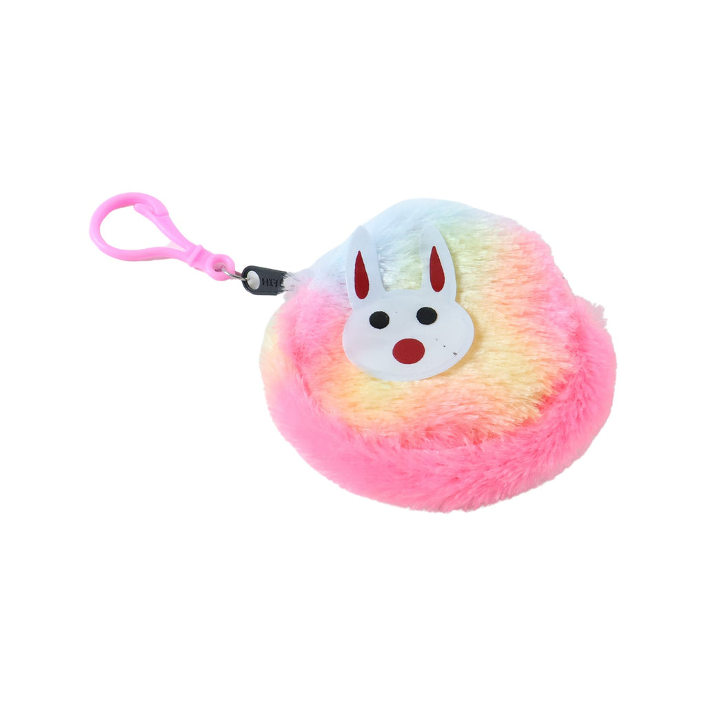 ALVENZA Cute Bunny Design Rainbow Fur Mini Coin Purse Keychain – Compact & Stylish for Kids