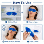 Cooling Gel Eye Mask Instant Relief & Puffy Eye Reduction - Front View