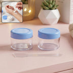 Plastic Cosmetic Jar Set Refillable Travel Containers for Creams