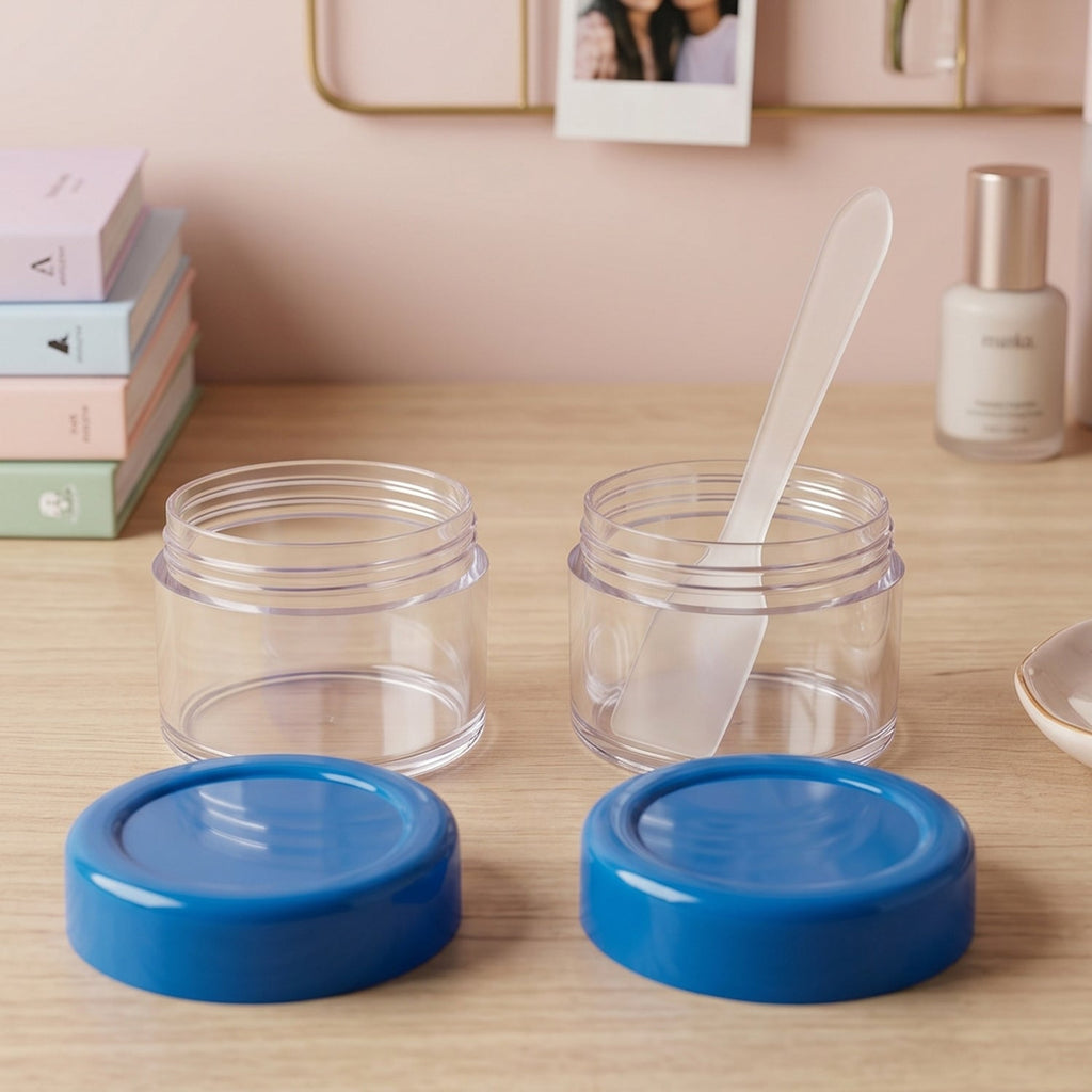 Plastic Cosmetic Jar Set Refillable Travel Containers for Creams - Detail View 7