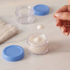 Plastic Cosmetic Jar Set Refillable Travel Containers for Creams - Front View