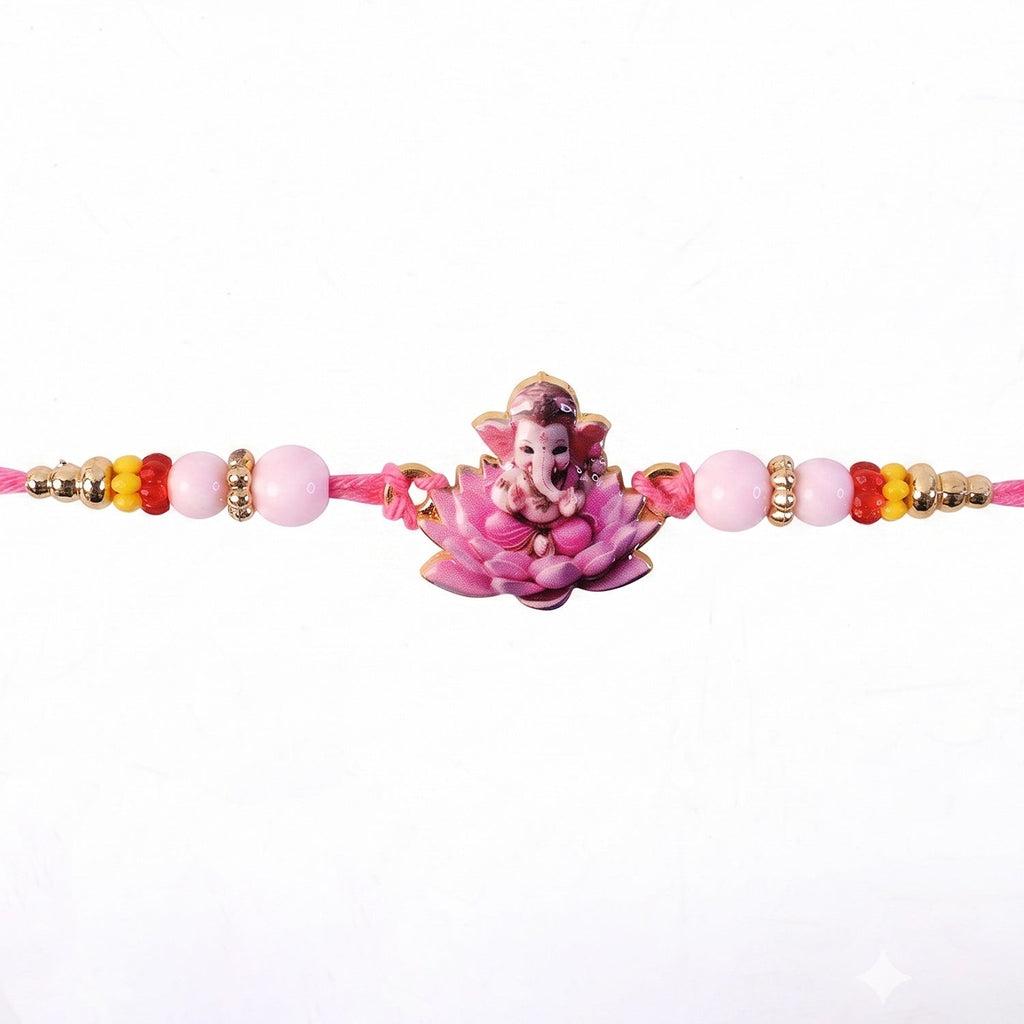 ALVENZA Lord Ganesha Rakhi – Divine Blessings & Elegant Design