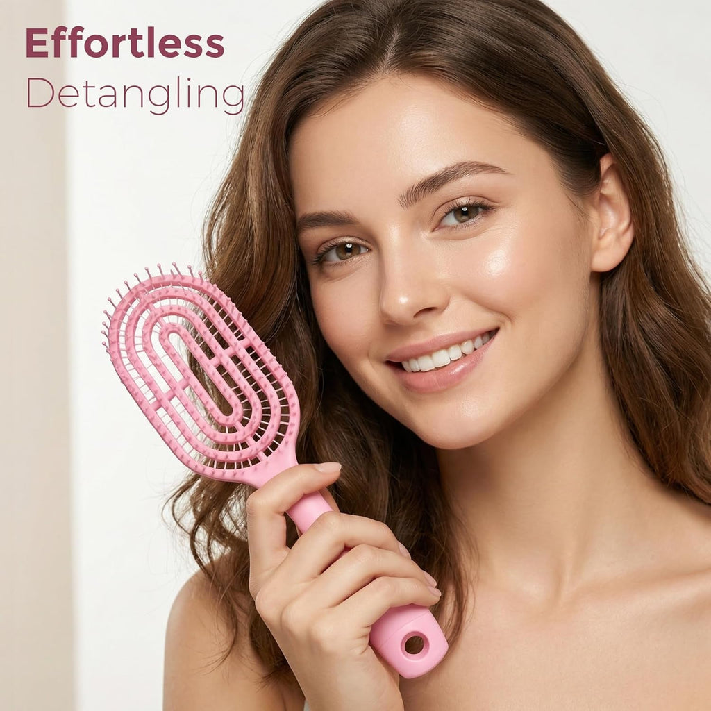 Detangling Hair Brush Faster Drying & Gentle Scalp Massage - Front View
