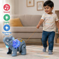 ALVENZA Light-Up Elephant Pull Toy – Engaging & Educational Sensory Play