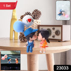 ALVENZA Cute Couple Car Dashboard Figurine – Romantic Mini Showpiece for Car & Home