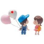 ALVENZA Cute Couple Car Dashboard Figurine – Romantic Mini Showpiece for Car & Home