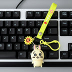 ALVENZA Cartoon Bunny Silicone Keychain – Soft & Durable Bag Charm