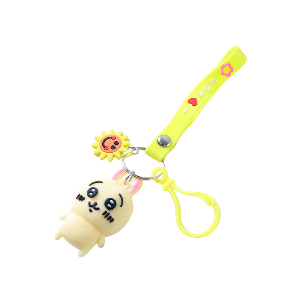 ALVENZA Cartoon Bunny Silicone Keychain – Soft & Durable Bag Charm