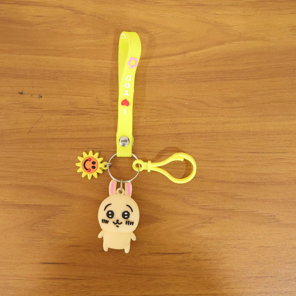 ALVENZA Cartoon Bunny Silicone Keychain – Soft & Durable Bag Charm