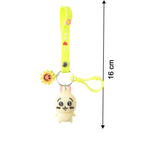 ALVENZA Cartoon Bunny Silicone Keychain – Soft & Durable Bag Charm