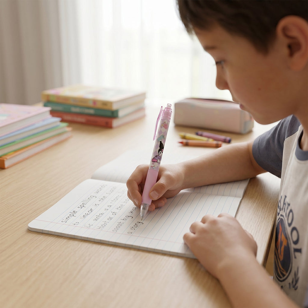 Erasable Gel Pen Smooth Writing & Vibrant Colors for Kids - Back View