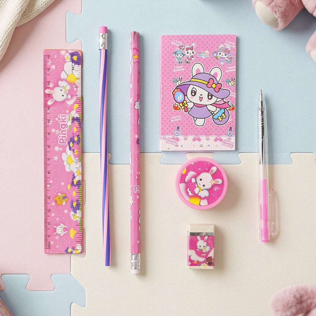 Kids Stationery Set Complete 7-in-1 Creative School Supplies - Front View