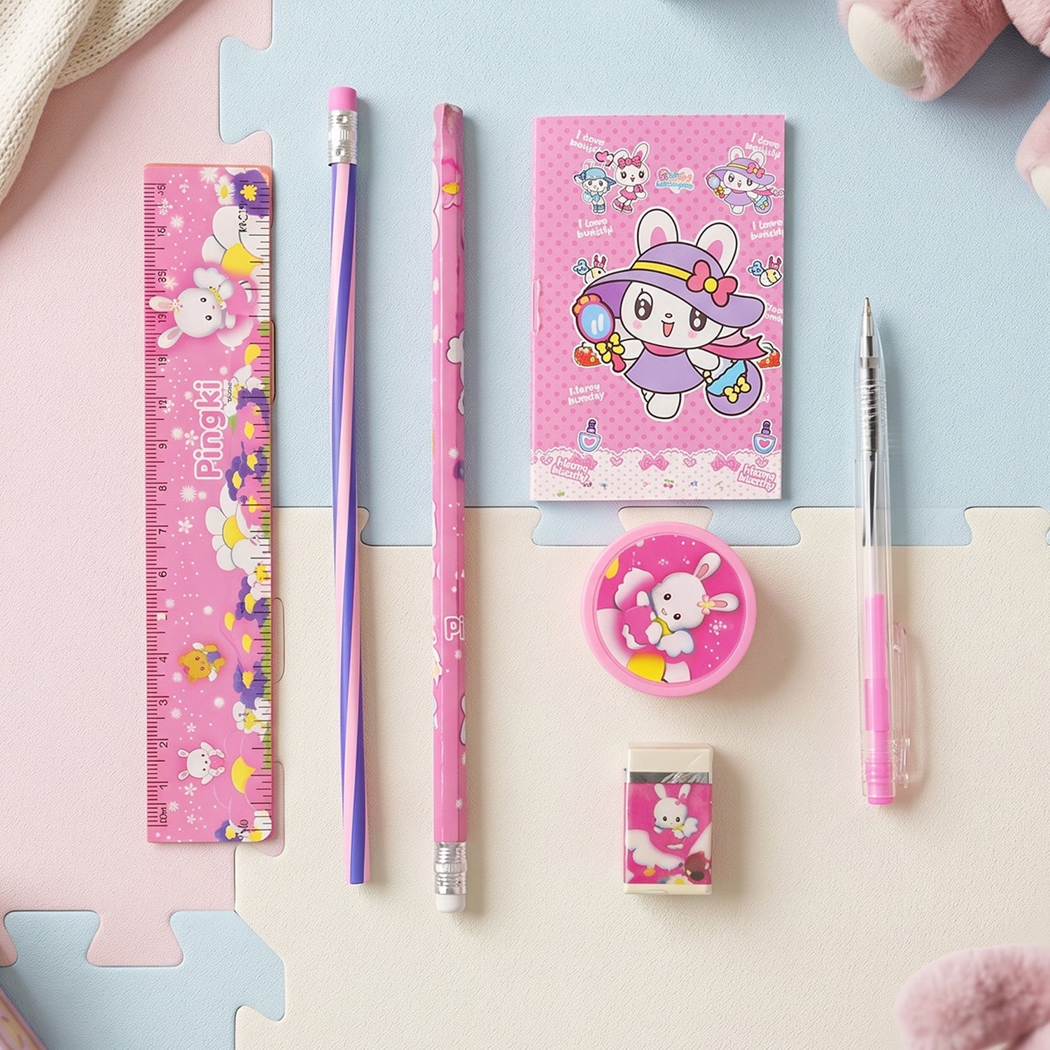 Kids Stationery Set Complete 7-in-1 Creative School Supplies - Front View