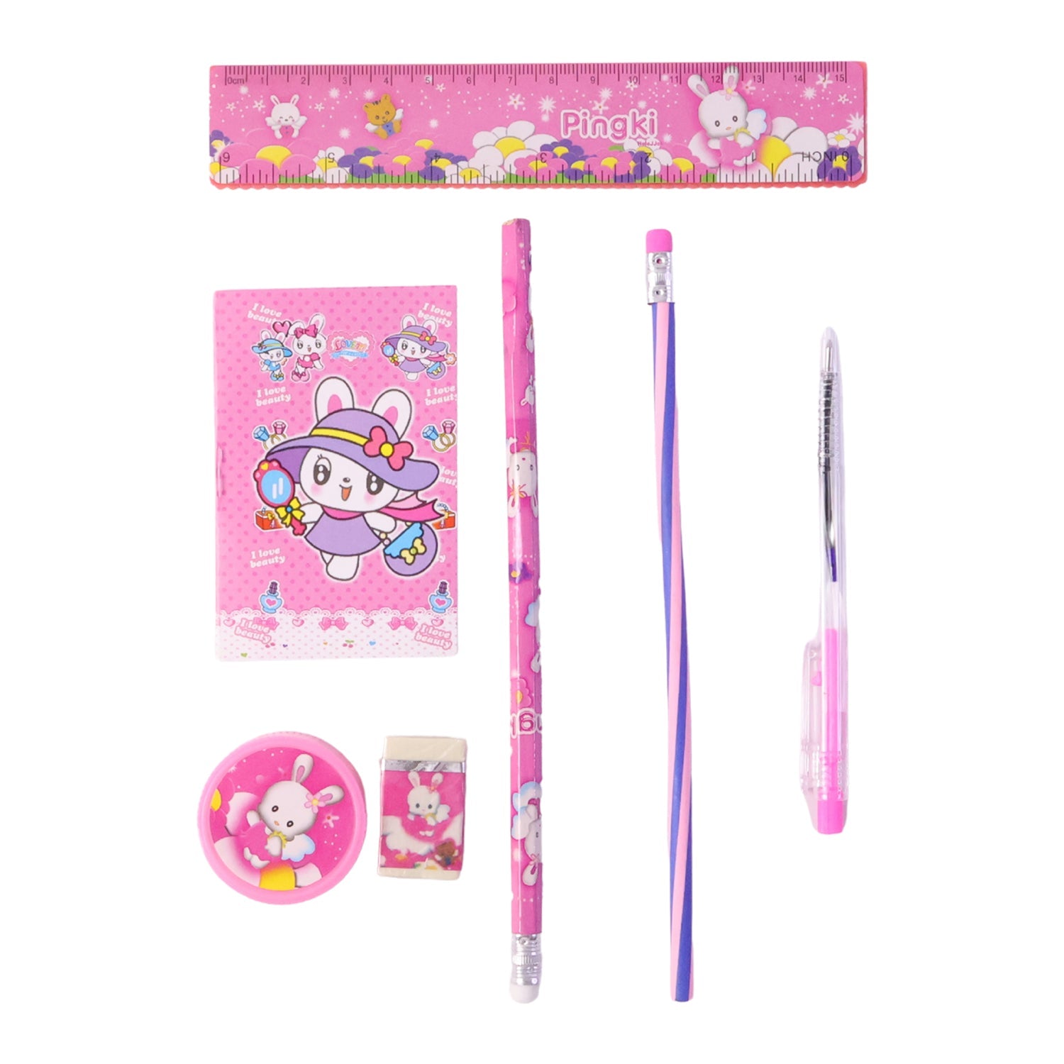 Kids Stationery Set Complete 7-in-1 Creative School Supplies - Detail View 5