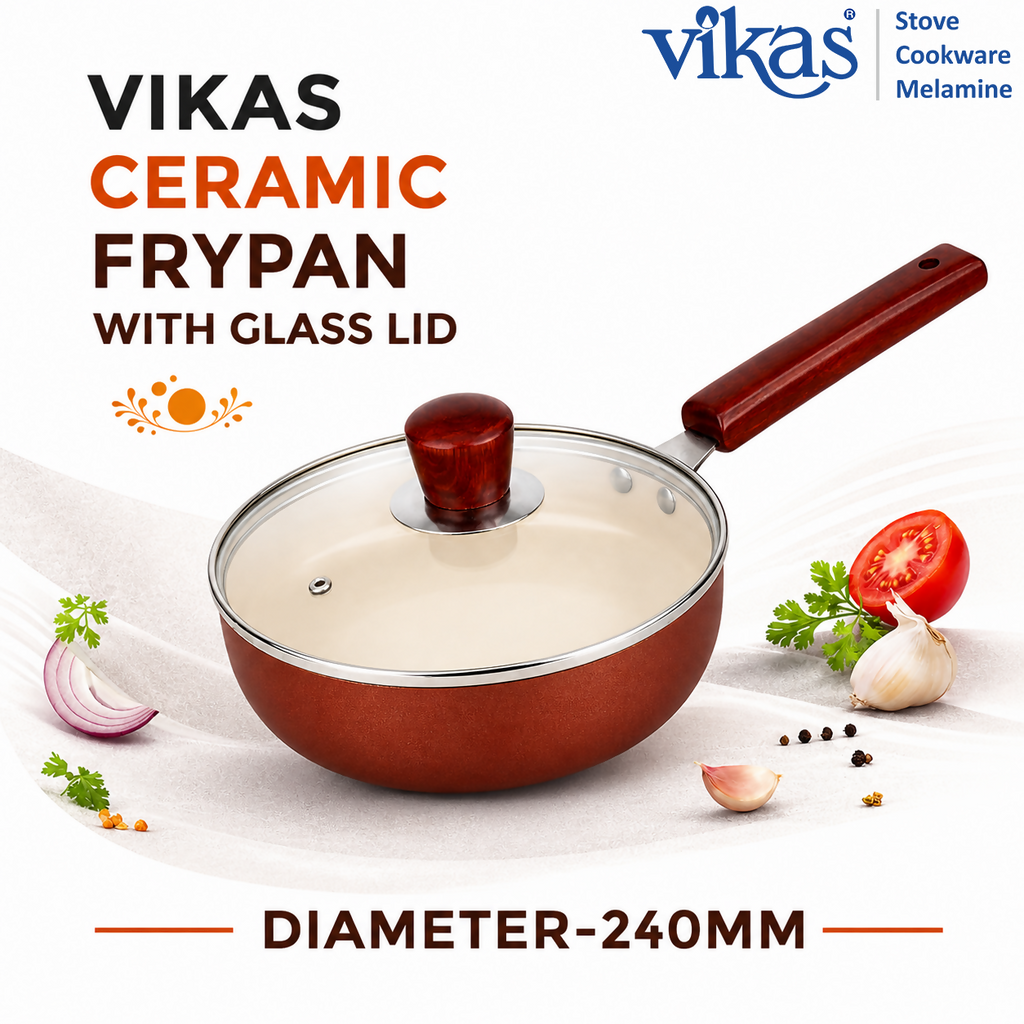 ALVENZA Ceramic Frypan – Non-Stick Coating & Induction Compatible for Healthy Cooking