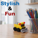Cute Bulldozer Pencil Sharpener Toy Fun & Durable Desk Accessory - Detail View 6
