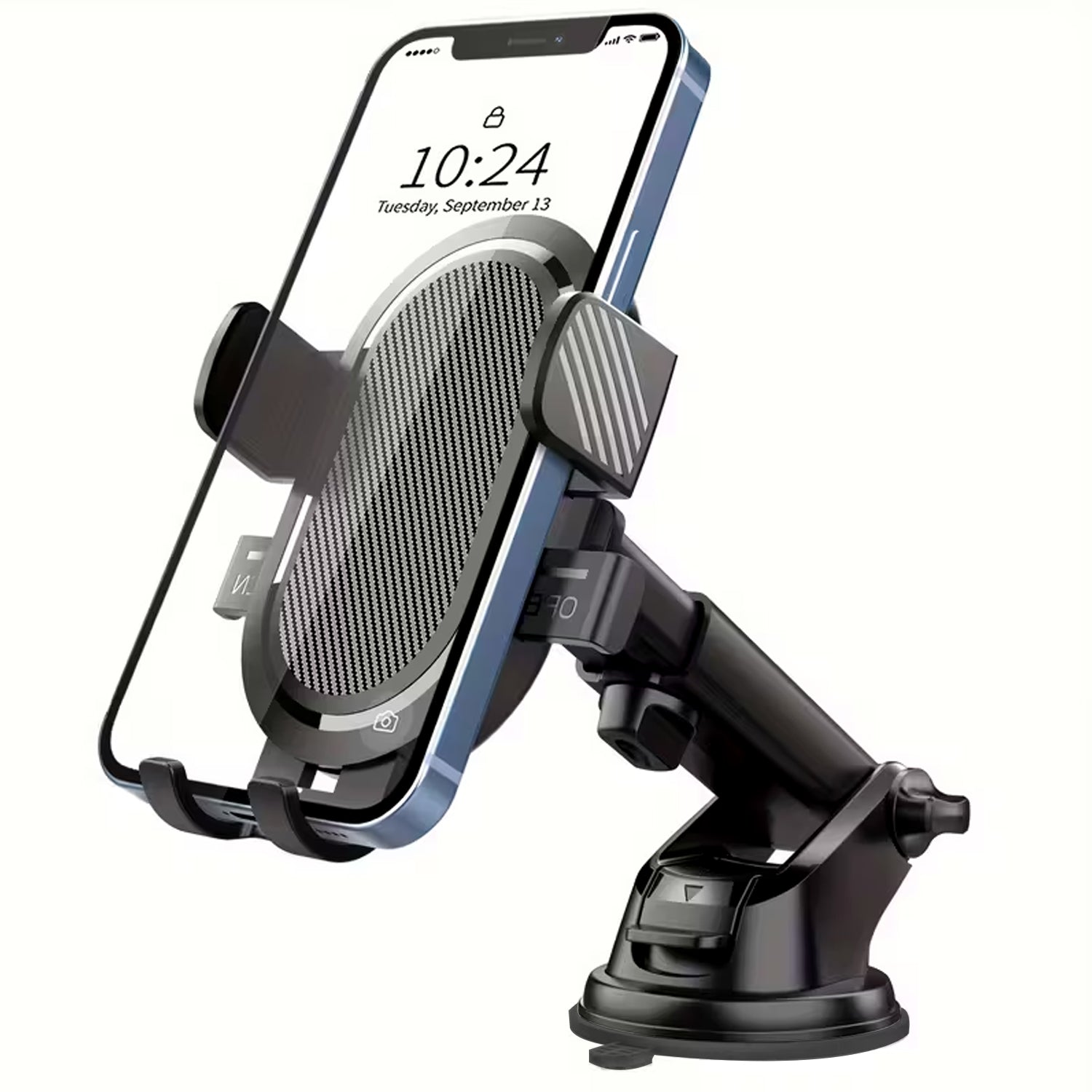 ALVENZA Car Mobile Holder – Adjustable 360° Suction Mount with One-Touch Lock