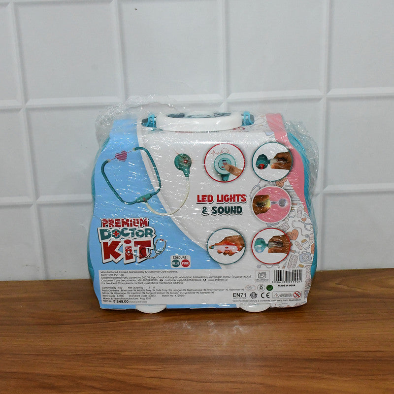 ALVENZA Kids Doctor Kit Suitcase – Portable Medical Play Set with Wheels