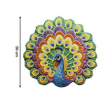 Peacock Design Floor Mat Vibrant and Soft Home Decor - Detail View 7