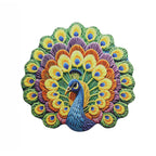 Peacock Design Floor Mat Vibrant and Soft Home Decor - Back View
