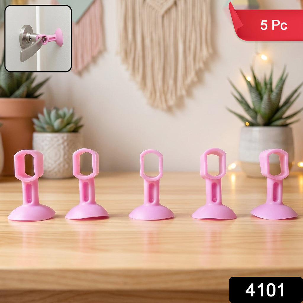 Silicone Door Stopper Strong Suction Base for Wall Protection - Side View