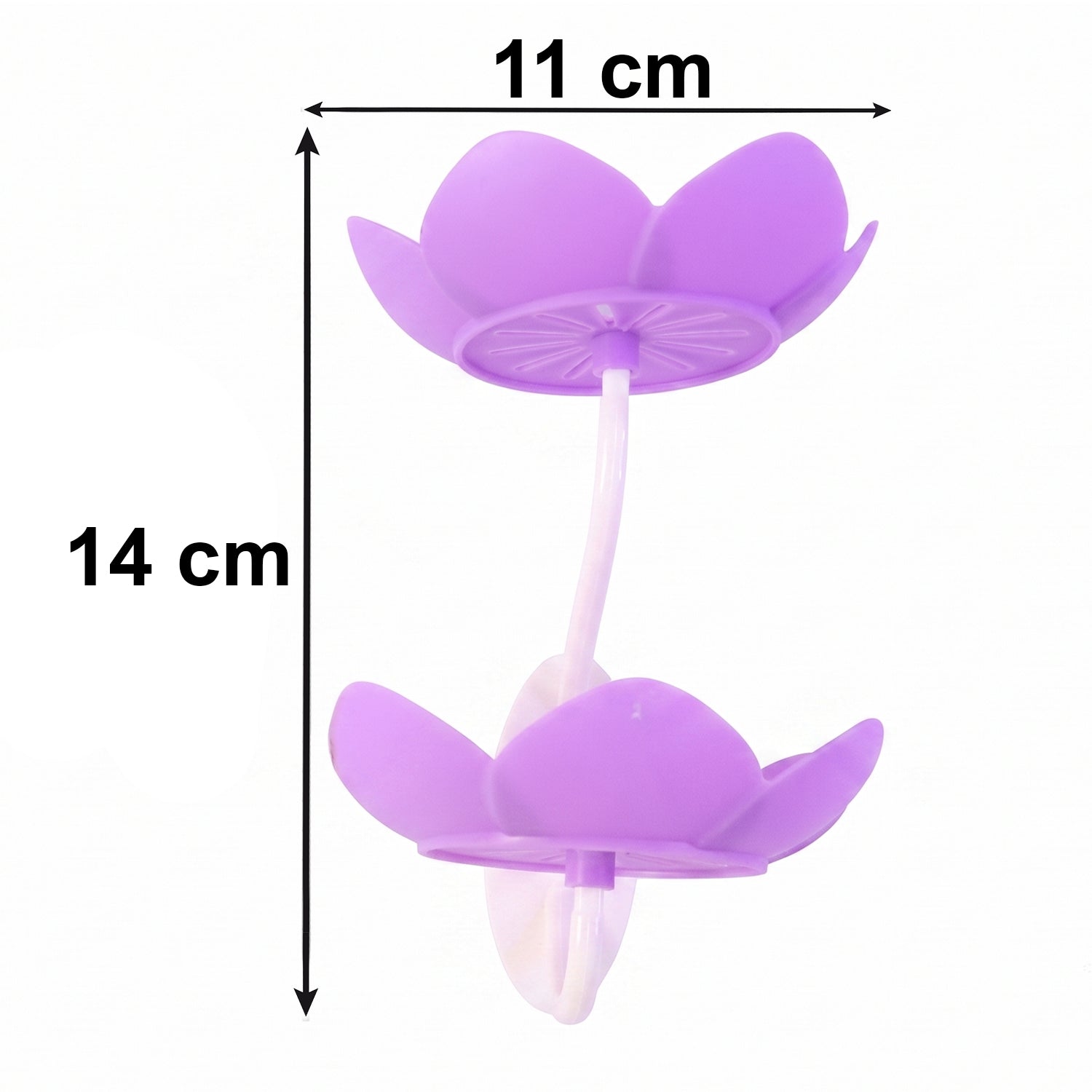 Flower Shape Double Layer Soap Dish Wall Mount, No Drilling - Detail View 6