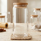 Airtight Glass Storage Jar Elegant Kitchen Canister for Freshness