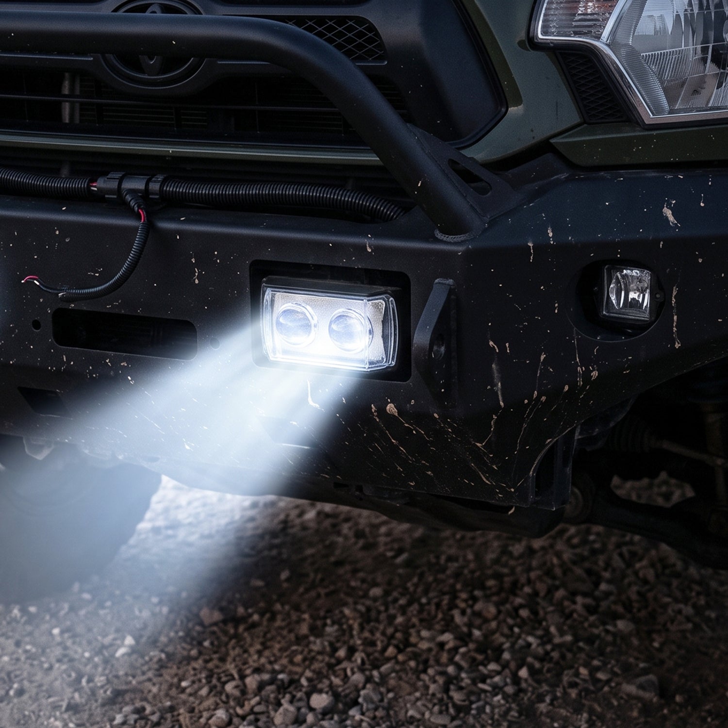 ALVENZA 3 Mode LED Fog Light – Ultra Mini Dual Lens for Vehicle Safety