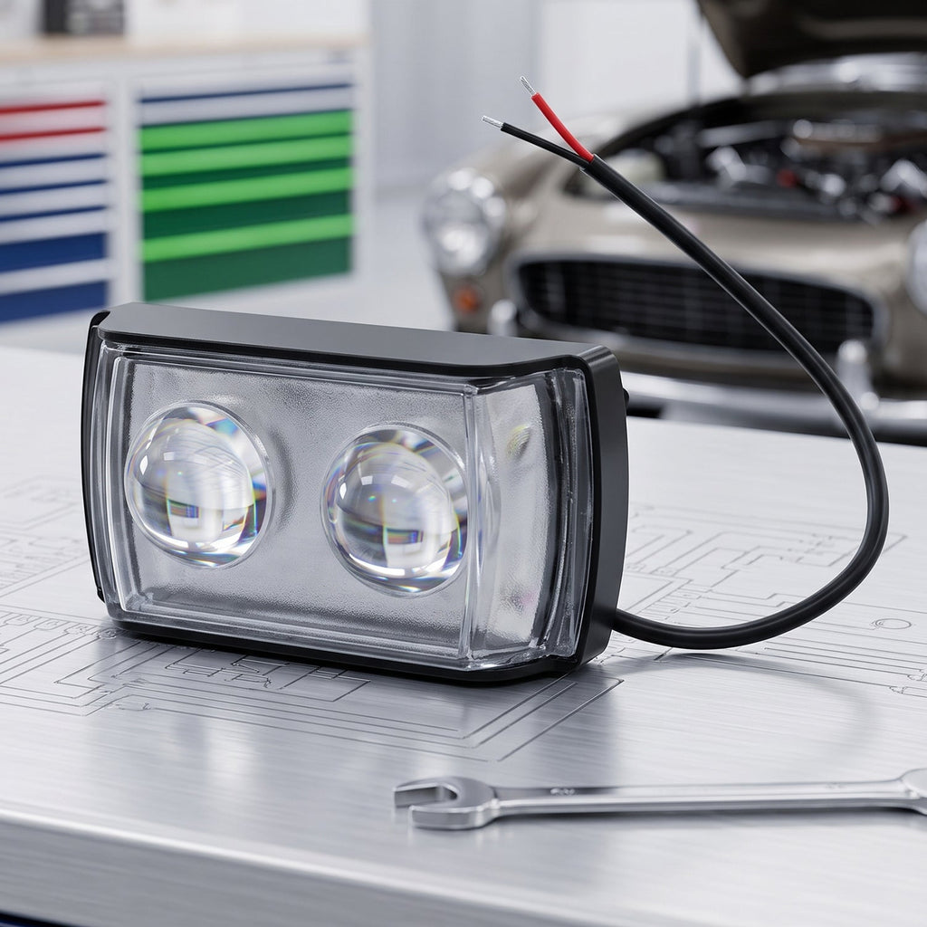 ALVENZA 3 Mode LED Fog Light – Ultra Mini Dual Lens for Vehicle Safety