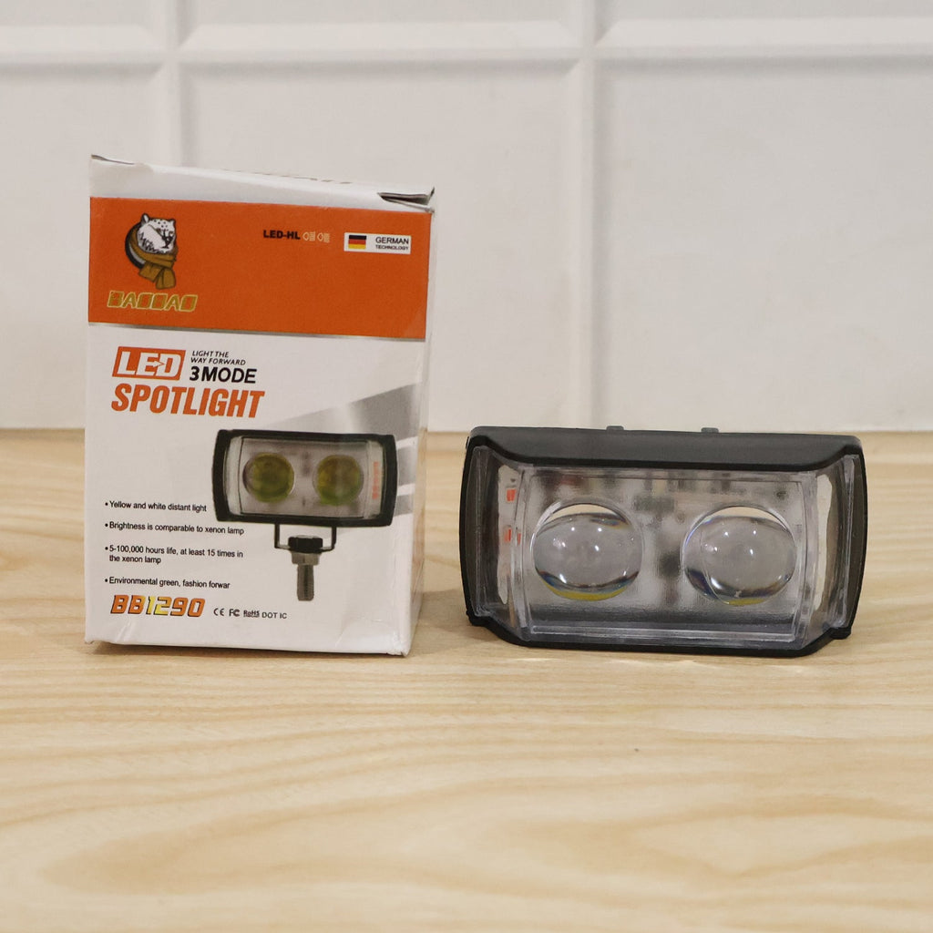 ALVENZA 3 Mode LED Fog Light – Ultra Mini Dual Lens for Vehicle Safety