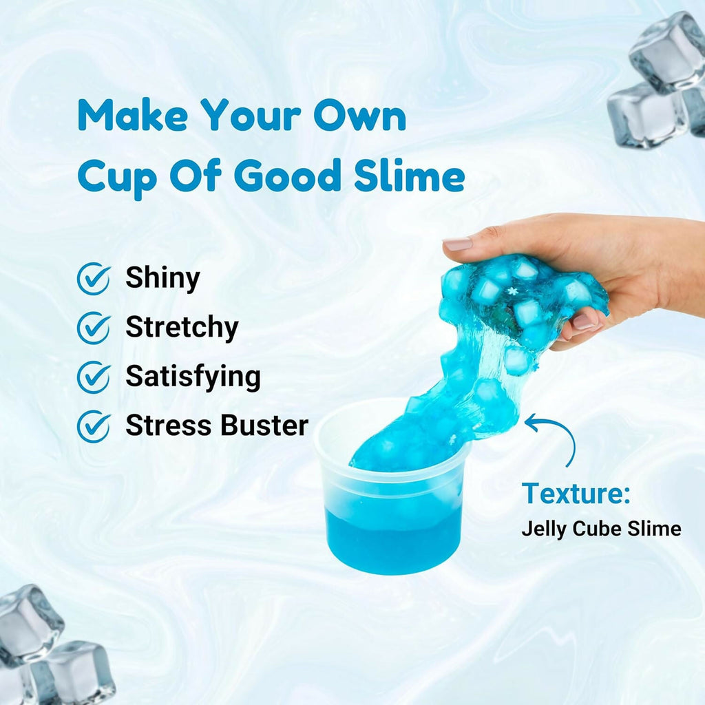 ALVENZA Jelly Cube Slime Kit – Super Shiny & Stretchy DIY Fun for Kids