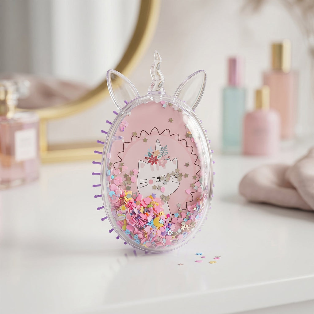 Cute Unicorn Hair Comb Fun, Detangling & Stylish for Kids - Back View
