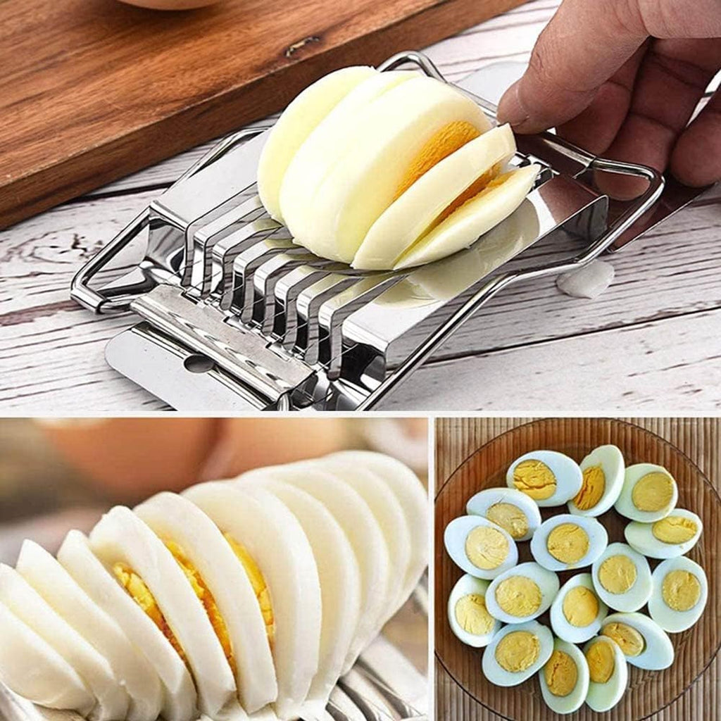 Stainless Steel Egg Slicer Neat, Even Slices Every Time - Front View
