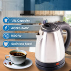 ALVENZA Electric Stainless Steel Kettle – Fast Boil with Auto Shut-Off