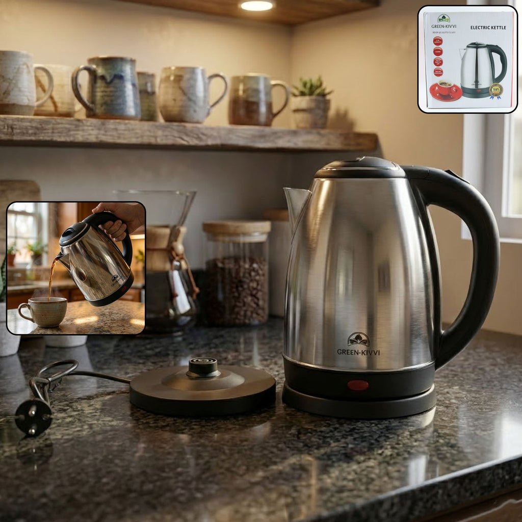 ALVENZA Electric Stainless Steel Kettle – Fast Boil with Auto Shut-Off