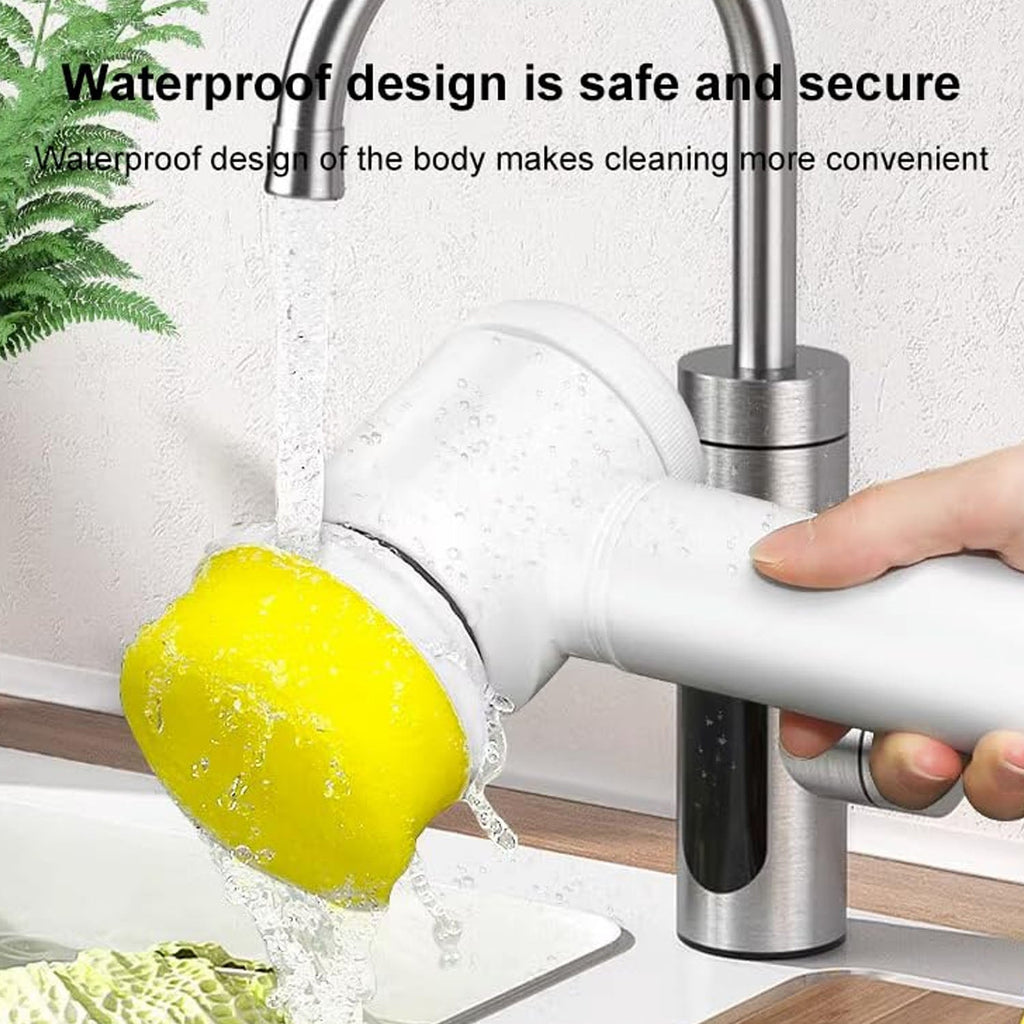ALVENZA Electric Spin Cleaning Brush – 5 Replaceable Heads for Deep Clean