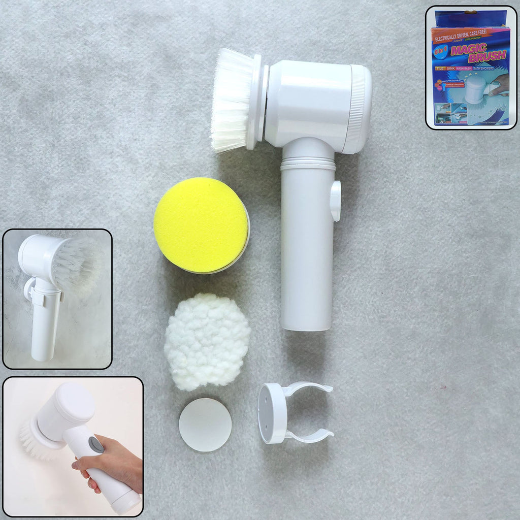 ALVENZA Electric Spin Cleaning Brush – 5 Replaceable Heads for Deep Clean