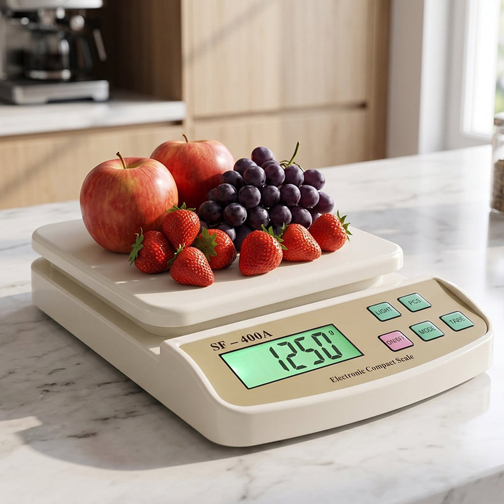 Kitchen Weighing Scale Compact Digital Food & Recipe Measure - Detail View 7