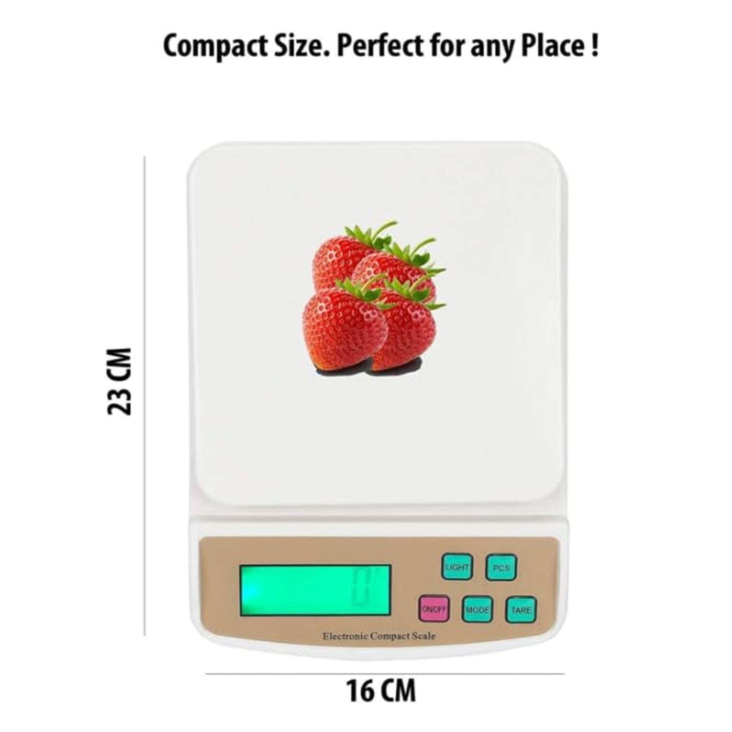 Kitchen Weighing Scale Compact Digital Food & Recipe Measure - Detail View 6
