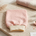 Soft Exfoliating Bath Scrub Glove Gentle Skin Renewal Tool - Front View