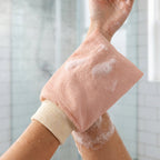 Soft Exfoliating Bath Scrub Glove Gentle Skin Renewal Tool - Back View