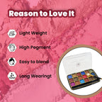 18-Color Shimmer Eyeshadow Palette – Vibrant, Long-Lasting Shades